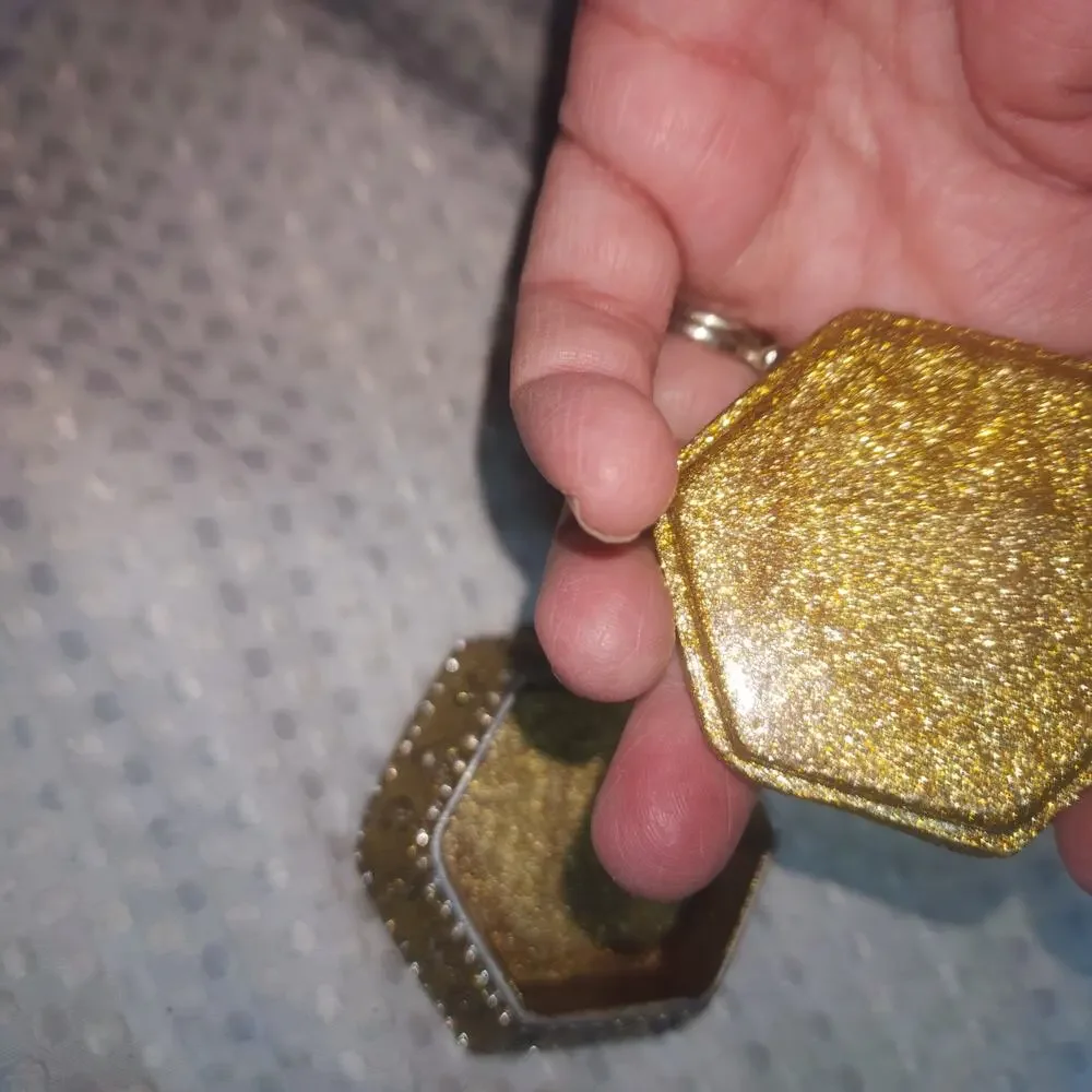 PIER ONE SET OF 2 JEWELED HEXAGON TRINKET BOXES
